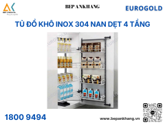 Tủ đồ khô inox 304 nan dẹt 4 tầng EPL80445 (EKD12445) – Eurogold